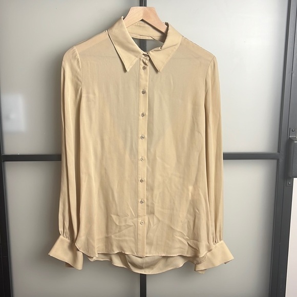Haute Hippie Tops - Haute Hippie Scoop Back Silk Blouse Size Medium